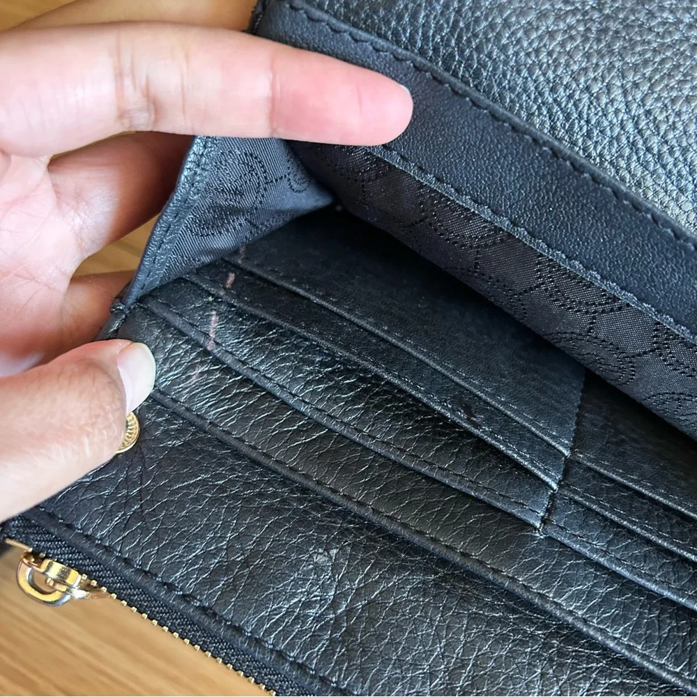 Michael Kors Black Pebbled Leather Fulton Small Crossbody Bag